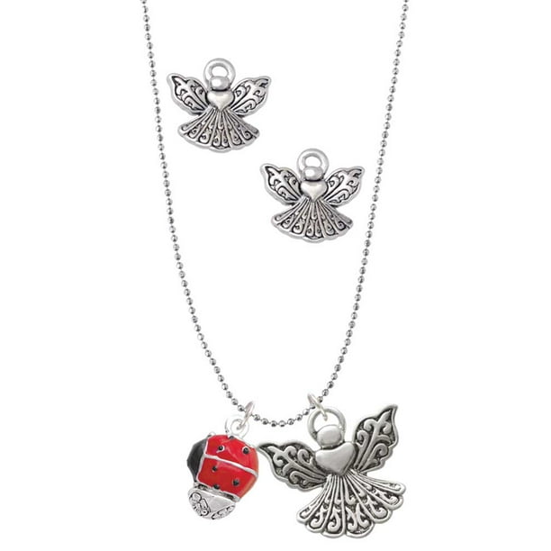 18-Inch Rhodium Plated Necklace with 4mm Topaz Birthstone Beads and Sterling Silver Saint Januarius Charm. 18-Inch Rhodium Plated Necklace with 4mm Topaz Birthstone Beads and Sterling Silver Saint Januarius Charm.